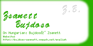 zsanett bujdoso business card